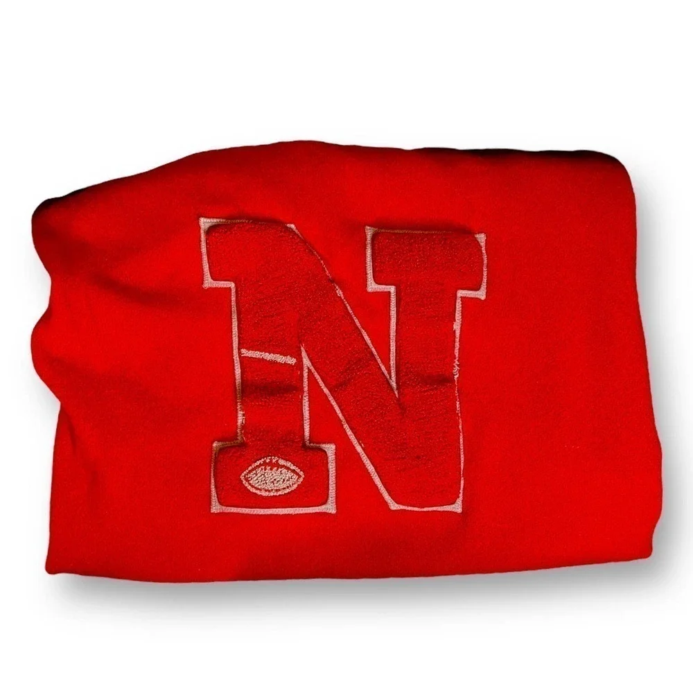 VTG U of Nebraska Letterman Football Blanket Stitched John Urban Circa 50s-60s